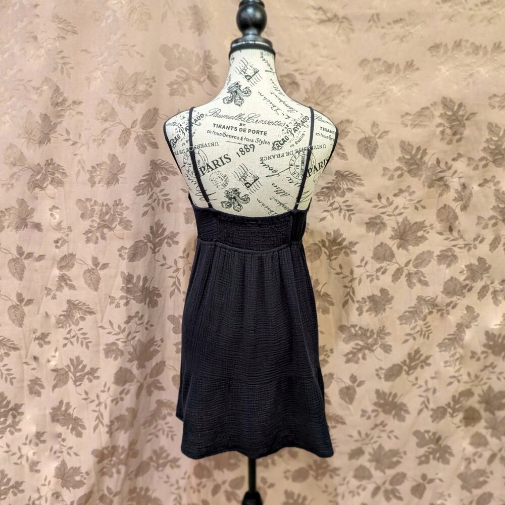 Xhilaration Sheer Tiered Navy Blue Swim Suit Cover Up, Size M, EUC! - Picture 5 of 9